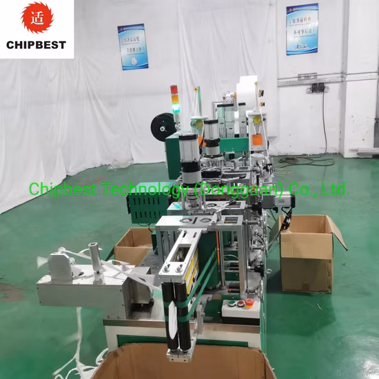 Servo New Mask Feeding Box Automatische Ultrosonic-Gesichtsmaskenmaschine/Doppelohrband-Punktschweißmaschine