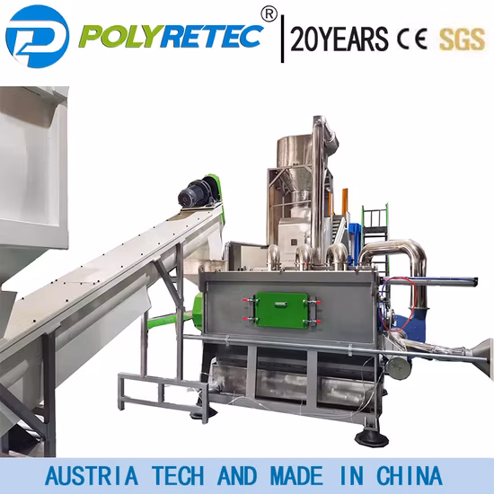 Haustier/PP/PE/Landwirtschaftsfolie/gewebter Beutel/Nylon/Flaschenflocken/Rohre, Schredder, Brecher, Waschmaschine, Kunststoff-Recyclingmaschine, Granulator, Pelletiermaschine